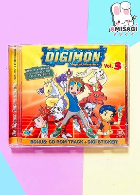 Digimon Vol. 3 Tamers Offizielle TV Soundrack CD + Aufkleber Sticker Anime Manga - Bild 1 von 4