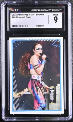 Chappell Roan 2025 Panini Pop Stars! Stickers #60 Rookie RC CGC 9 Mint - Image 1 of 4
