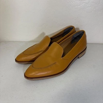 Zapatos Everlane Mujer Talla 10 Cuero Tostado Mocasines Hechos en Italia Sin Cordones en Punta Foto 1 de 4