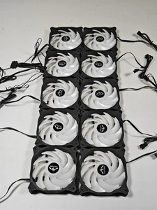 LOT of 10 Unbranded PC Cooler Fans - Untested, Signs of Use - Zdjęcie 1 z 5