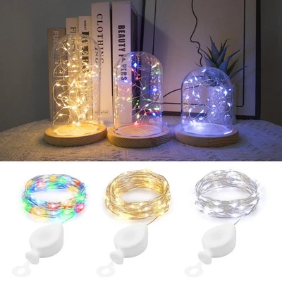 3x 20 micro LED catenelle luminose 2M filo d argento mini catena luminosa a - Immagine 1 di 4