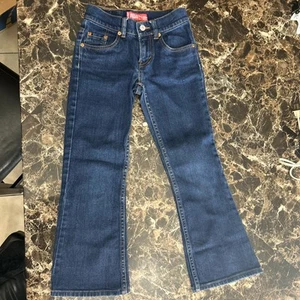 Levi's 517 Stretch Flare Jeans youth girls Size 7 Reg Blue Stretch Denim - Picture 1 of 4
