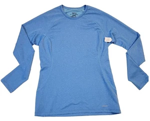 PATAGONIA Wmns Med Light Blue MIDWEIGHT CAPILENE 3 CREW BASE LAYER TOP Mint! - Picture 1 of 3