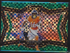 2024 SELECT TROY FRANKLIN FIELD LEVEL GREEN PRIZM ROOKIE CARD RC #/5 BRONCOS - Picture 1 of 1