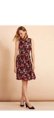Nuevo con etiquetas Vestido Floral Brooks Brothers Rojo Polar Talla 0 Foto 1 de 4