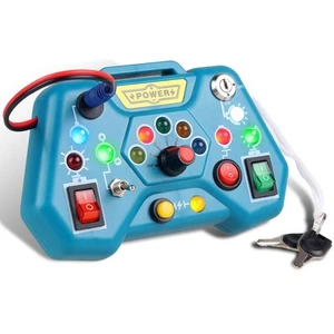 Blue Busy Board Sensory Toys Gift For Toddlers Kids 1 2 3 4 Year Old With Autism - Picture 1 of 7