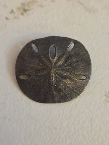 Sterling Silber Sand Dollar Anstecknadel Brosche 1,75 Zoll Durchmesser 15+ Gramm - Bild 1 von 9