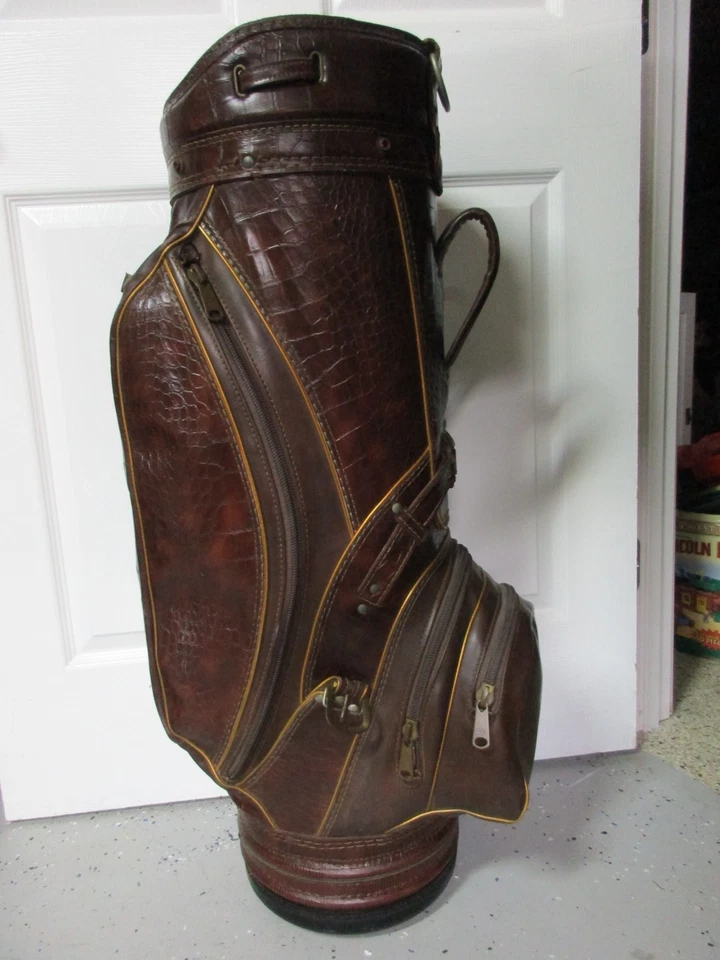 VGT. Arnold Palmer Large Brown Alligator Golf Bag - Great For Man Cave Display! - Image 1 of 4