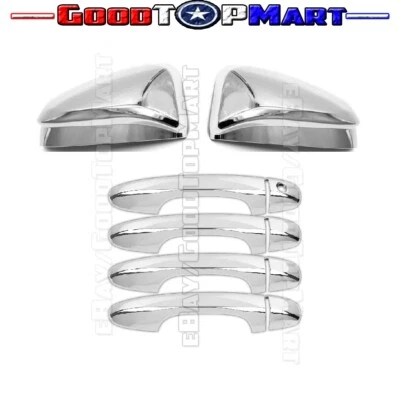 Espejo retrovisor cromado para Toyota RAV4 2013 14 15 16 17 18 sin intermitente + cubierta de manija de puerta Foto 1 de 2