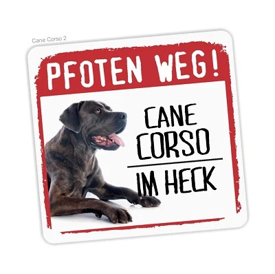 Cane Corso No.2 Italiano Aufkleber PFOTEN WEG Hundeaufkleber Folie Hund - Bild 1 von 2