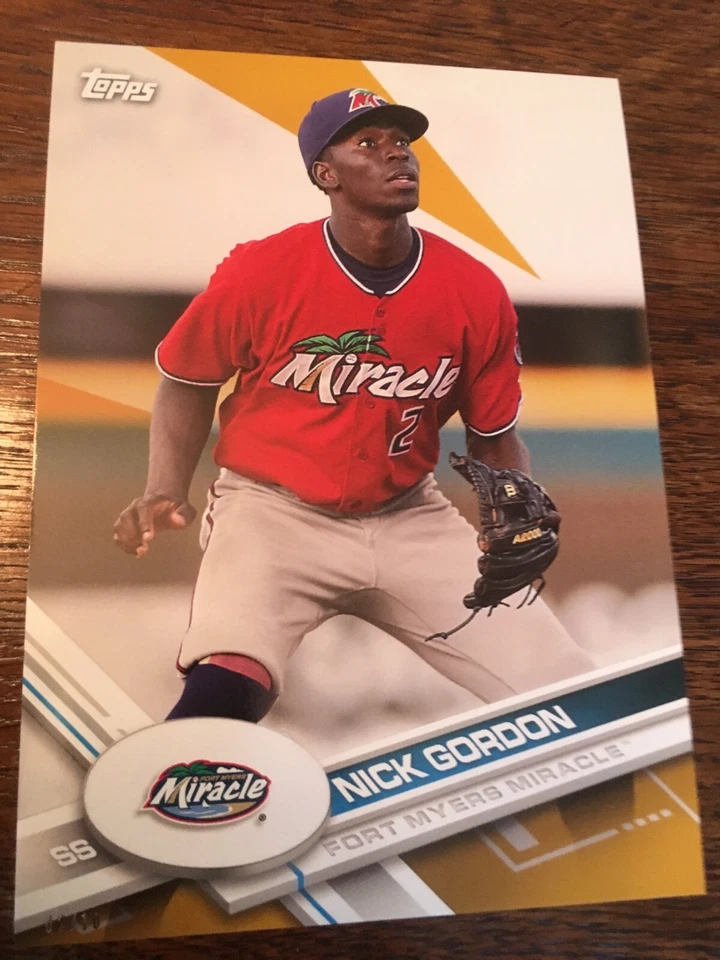 2017 Topps Pro Debut Jumbo 5x7 Nick Gordon Miracle 62 #'d 02/10 Gold - Image 1 of 1