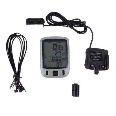 Fahrradcomputer 25 Funktionen silber Fahrradtachometer Fahrrad Kilometerzähler - Bild 1 von 2