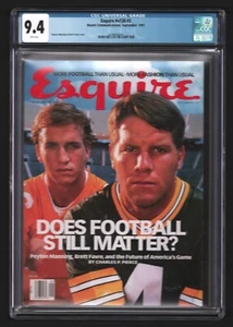 Peyton Manning Brett Favre Esquire September 1997 Newsstand CGC 9.4 - Picture 1 of 2