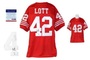 Ronnie Lott Autographed SIGNED Jersey - Red - Beckett Authenticated - Picture 1 of 1