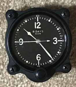 Elgin Grade 508 A-7 2 1/4" 8 Jewel Aircraft Clock Original Dial - Picture 1 of 3