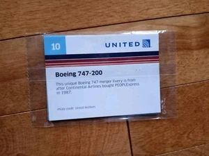 United Airlines Celebrating The Boeing 747-200 Sealed Collectors Cards #10 - Picture 1 of 3
