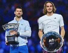 STEFANOS TSITSIPAS SIGNED AUTO'D 11X14 PHOTO TENNIS ATP TOUR GREECE FRENCH OPEN