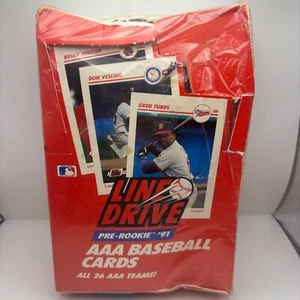Line Drive Pre-Rookie 1991 AAA Baseball Trading Card Box New Vintage Sealed NOS - Picture 1 of 4