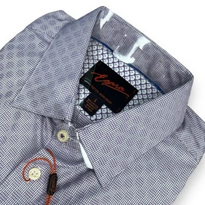Egara Slim Fit Stretch Non Iron Purple Plaid Size L Men’s Longsleeve Button Down - Picture 1 of 6