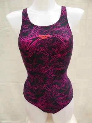BNWoT Speedo navy/pink muscle back full lined swimming costume Bust 30" Size 8 - Image 1 of 4