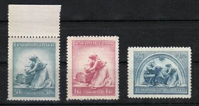 Checoslovaquia 1937 MNH Mi 361-363 Sc B147-B149 Canción de cuna de Stanislav Sucharda ** Foto 1 de 2