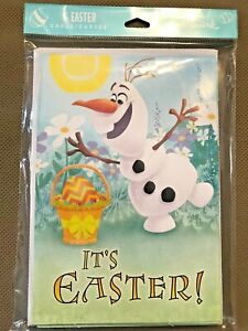 Hallmark Easter Greeting Cards Package of 6 Disney's Frozen -Olaf  NEW (A12)