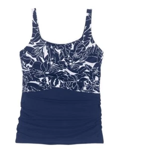 LANDS' END SLENDER SQUARE NECK UNDERWIRE TANKINI TOP - Picture 1 of 3