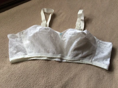 LADY CAMEO  46GG  WHITE LACE SOFT CUP BRA STYLE 707 NWOT - Image 1 of 4