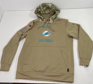Miami Dolphins Nike Hoodie Mens Large Salute To Service Military Army Sweatshirt - Picture 1 of 18