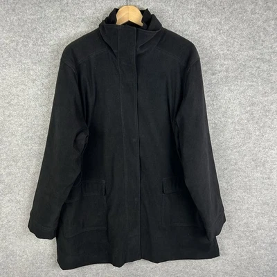 Windsmoor Jacket Womens UK 14 Black Padded Full Zip Faux Suede Coat Quilted - Image 1 of 4