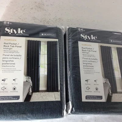 Style Selections Blackout Panel Set of Two - Warwick 42x84" - 1085024 - Image 1 of 4