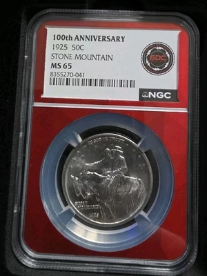 1925 Stone Mountain Commemorative 50c NGC MS 65 - Red Core - Image 1 of 2