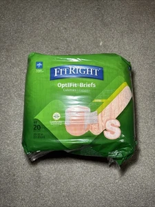 FitRight OptiFit Extra Adult Diapers Small 20ct Disposable Incontinence Briefs - Picture 1 of 2