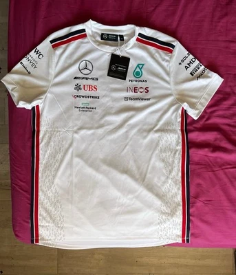 AMG Mercedes MAPF1 Driver Tee – White, Official Team Shirt - Photo 1/4