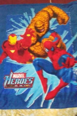 marvel Thing Blanket Iron man Blanket Spider man 50x60in - Image 1 of 4