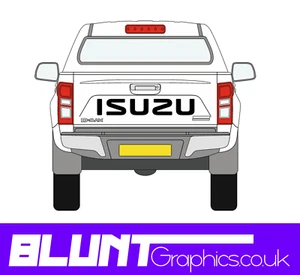 ISUZU SOLID D MAX HECKKLAPPE AUFKLEBER KIT AUFKLEBER PICKUP 4X4 GRAFIK VINYL - Bild 1 von 3