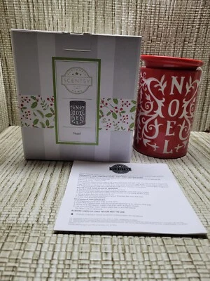 Calentador de cera Scentsy Christmas rojo y blanco Noel CON CAJA Foto 1 de 4