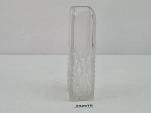 Blockvase Pressglas eckig alt antik H: 20,7 cm #242978 - Bild 1 von 11