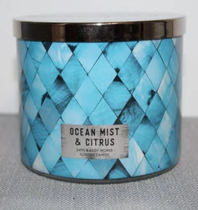 Bath & Body Works Ocean Mist & Citrus 14.5 Oz 3 Wick Large Candle - Picture 1 of 3