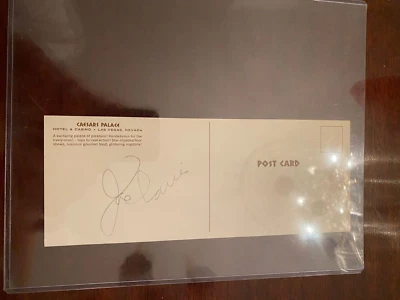Joe Louis Autographed Caesars Palace Card Heavyweight Champion - Image 1 of 2