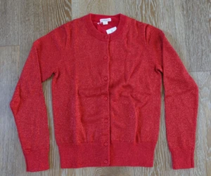 Crewcuts JCrew Girls Sadie Red Metallic Holiday Cardigan Sweater Size 14 NWT - Picture 1 of 5