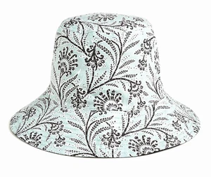 NWT $65 J.Crew Women's M/L Ratti Vines Reversible Bucket Hat Faded Fatigue Black - Picture 1 of 3