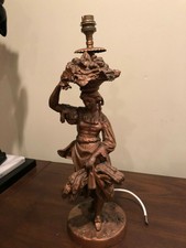 Nouveau Peasant girl lamp