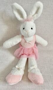 Russ Berrie Tulip Toes Bunny Rabbit Ballerina Dancer 16" Soft Toy Plush Pink