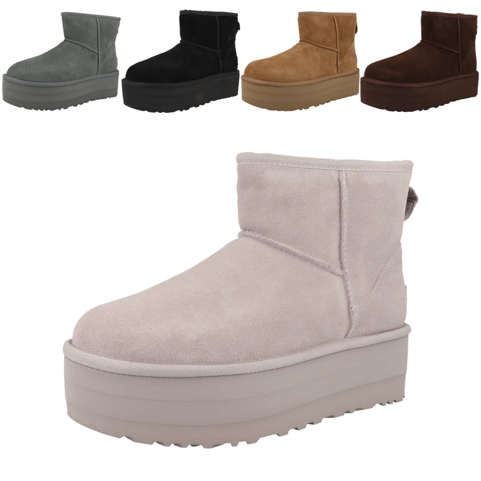 UGG Classic Mini Platform Women Boots Damen Stiefeletten Stiefel Winterstiefel