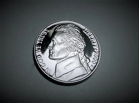 2000 S Gem Proof DCAM Jefferson Nickel Full Steps  From A US Mint Set Cover