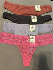 b.tempt'd by Wacoal Thong Panties 4 Pair Included, Multicolor Size Large - Picture 1 of 5