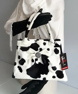 Women's Fur bag animal print, Exclusive handmade - Picture 1 of 7