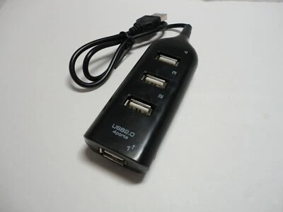 4 Port Multi USB 2.0 Hub Laptop Desktop Expansion Printer Mouse Splitter Cable - Image 1 of 4