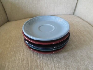 Lot of 5 Signed Homer Laughlin Fiesta Saucer Plates 6" - Picture 1 of 13